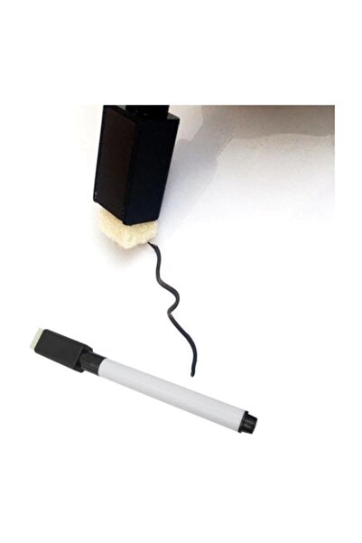 Genel Markalar 10 Adet Silgili Akıllı Beyaz Tahta Kalemi - Silinebilir Siyah Renk Tahta Kalemi