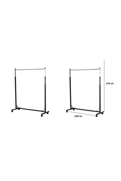 YigitFurkanTicaret Tekerlekli Stand Askılık (eşek) Tekli Ayarlı Stant