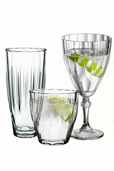 Paşabahçe Elit Glassware Diamond - مجموعة مكونة من 18 قطعة (52988 + 52998 + 44767)