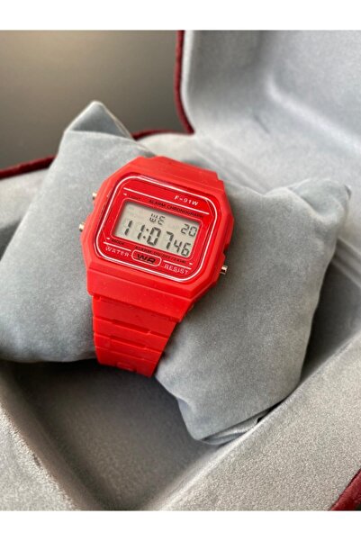 Butik İncebelli Dijital Ünisex Kırmızı Kol Saati