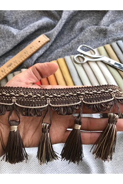 Saççax Exclusive Kahve-vizon Renk Perde Püskülü El Bağlama Saçak