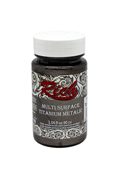 Rich Multi Surface Titanium Metallic-metalik Akrilik Boya 90cc Taş Gri Stone Gray 2542