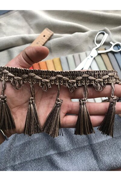 Saççax Exclusive Kahve-vizon Renk Perde Püskülü Makine Saçak