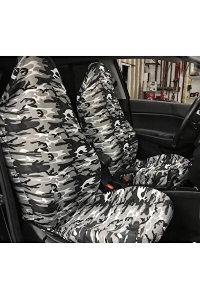 Universal Ford Escort Uyumlu Gri Kamuflaj Servis Kılıfı - Likralı - 4 Parça