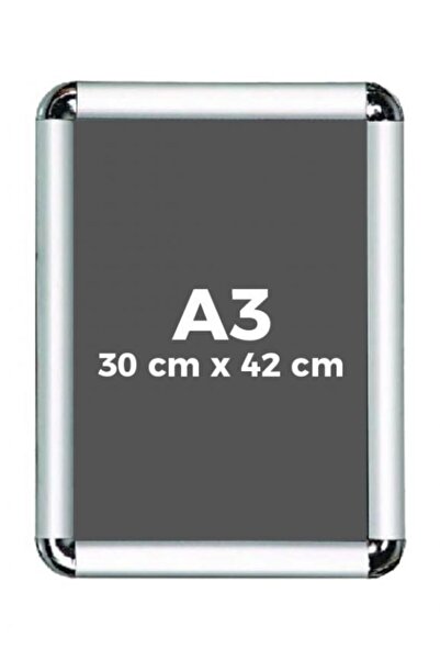 PROJENEON A3 Alüminyum Çerçeve 1 Adet Rondo Köşe Aç Kapa Açılır Kapanır - Belge Çerçevesi