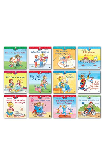 TÜRKİYE İŞ BANKASI KÜLTÜR YAYINLARI Ilk Okuma Kitabım Elif Serisi 12 Kitap Se...