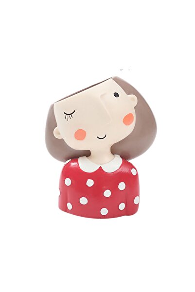 Miniminti Kırmızılı Kız Kaktüs Saksısı