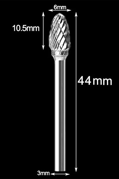 Depolife Yoğun Karbür Çelik Tungsten 6 Mm Cnc Router , Dremel Vb. Yuvarlak Ka...