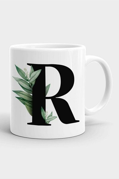 Fotografyabaskı Porcelain White Mug with Letter R