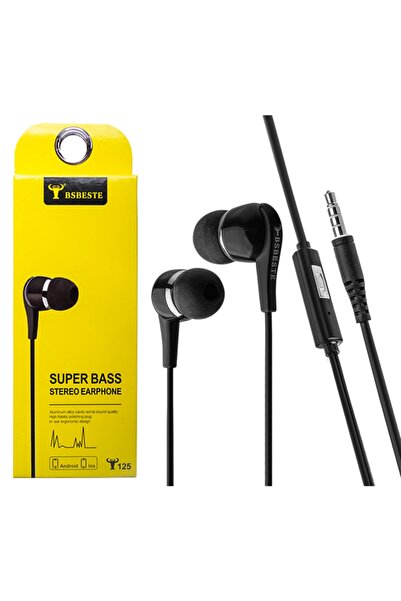 Ally Mobile Bsb-125i Universal Stereo Kulaklık Mikrofonlu 3.5 Jack Siyah