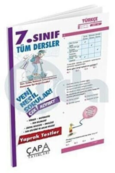 ÇAPA YAYINLARI 7.Sınıf Tüm Dersler Soru Bankası Yaprak Test ve Deneme