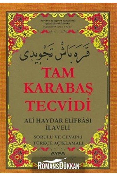 Ayfa Basın Yayın Kur'an I Kerim Elifbası Tam Karabaş Tevcidi Ilaveli Orta Boy...