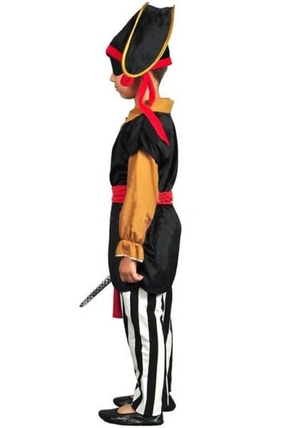 Bkmc Erkek Çocuk Siyah Korsan Jack Sparrow Kostümü