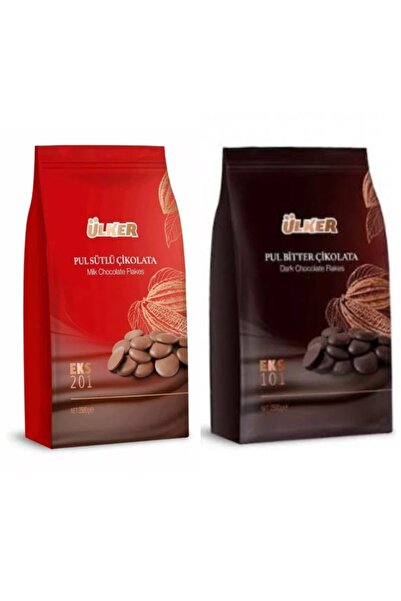 Ülker Sütlü Kuvertur Pul Çikolata 2,5kg + Bitter Kuvertur Pul Çikolata2,5kg (toplam5kg)
