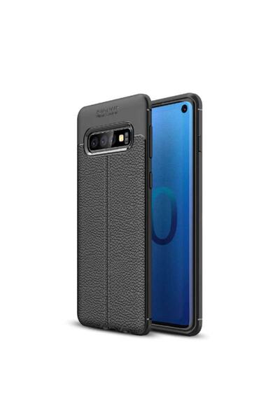 Nezih Case Samsung Galaxy S10 Uyumlu Deri Görünümlü Silikon Kılıf