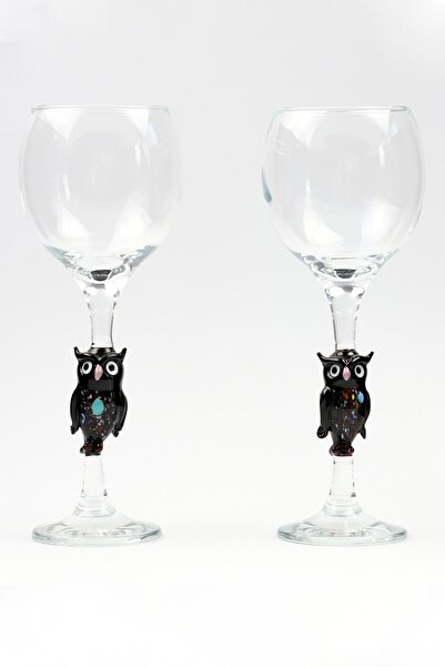 ADAMODART Baykuş Figürlü Kadeh 2li Set