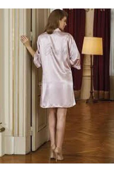 Nurteks Women's Ecru Bride Single Satin Dressing Gown Kimono 5300-e