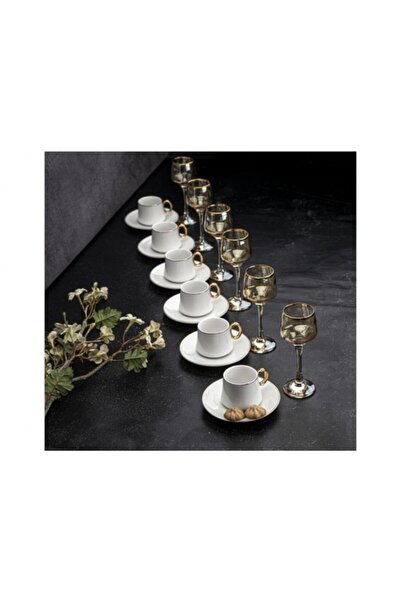 Taç Tulip Kahve Fincan Seti Gold