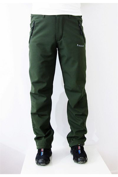 Mudwill Ανδρικό παντελόνι χακί εξωτερικού χώρου Fleece Softshell