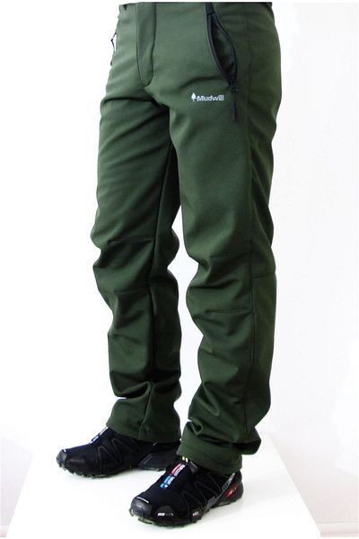Mudwill Ανδρικό παντελόνι χακί εξωτερικού χώρου Fleece Softshell
