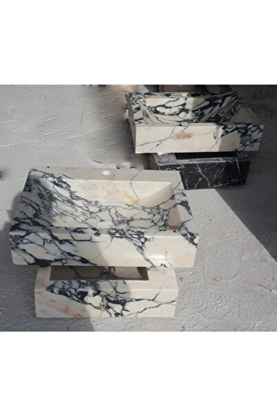 ABAHANOĞLU MERMER Mermer Evye, Afyon Menekşe Hareli Mermer Lavabo, Banyo Lavabo