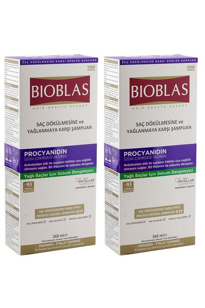 Bioblas Šampon 360 ml proti vypadávání a mastnotě vlasů