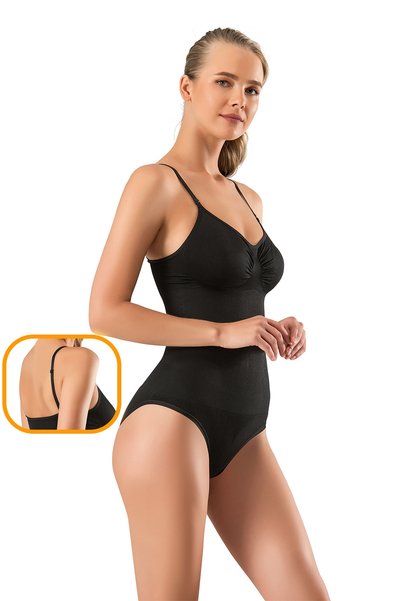 Modanty Women's Snap-On Body Corset Slimming Seamless Gathering Shaper Comfortable