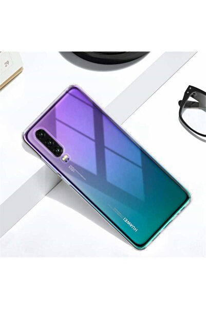 MOBAX Huawei P30 Kılıf Şeffaf Silikon Hibrit Case Renksiz Renksiz