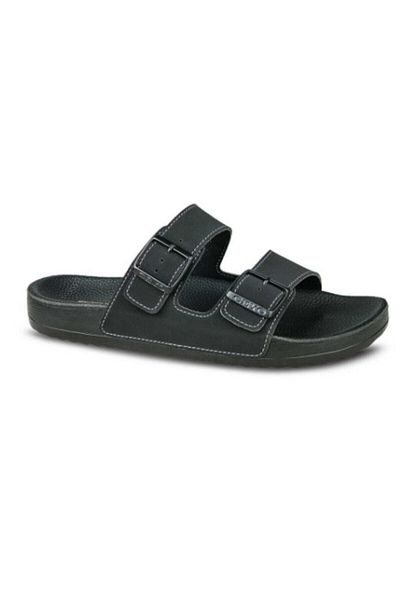 Ceyo Men's Black Bahama-10 Orthopedic Slippers