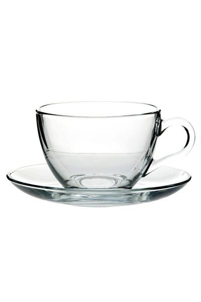Paşabahçe Basic Set of 6 Tea Coffee Large Cup Set 238 ml - 12 Pieces - 6 Persons - 97948