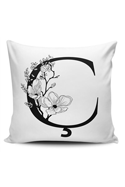 Alkan Homes غطاء وسادة مطبوع رقميًا بحرف C