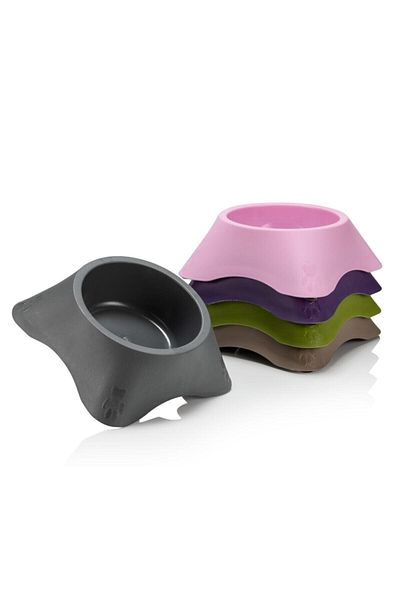 Poliwork Evohe Cat Food and Water Bowl 300 Ml Anthracite