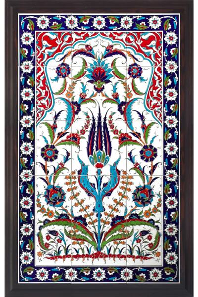 Armada Çini 60x100 Cm Ed 624 Hançerli Serigraf Çini Pano