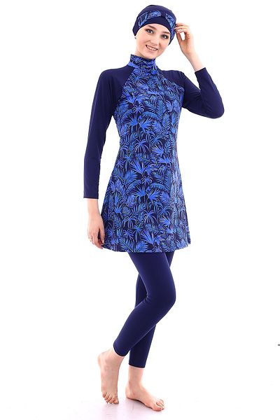 Aykum Mayo Women's Navy Blue Hijab Swimsuit