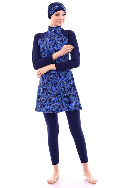 Aykum Mayo Women's Navy Blue Hijab Swimsuit