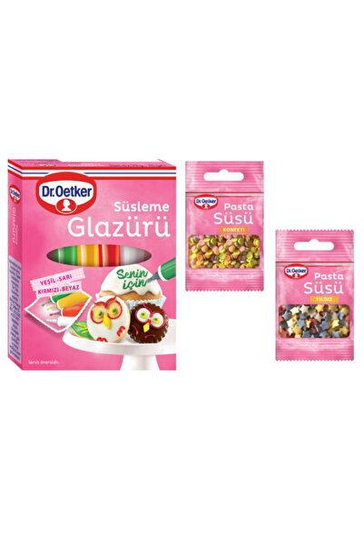Dr. Oetker Pasta Kurabiye Glazürü Ve Konfeti Yıldız Süsleme Şekeri