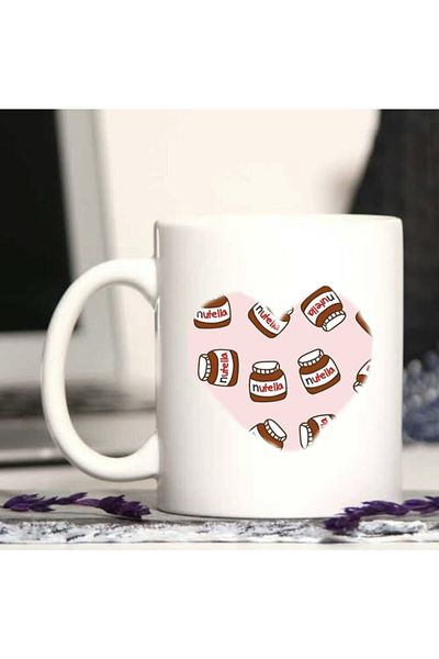 Nutella كوب بطبعة قلب