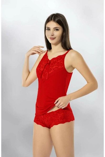KOTA Red Fantasy Women's Nightgown Set - 6367