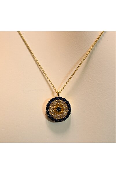 özkuyumculuk Altın Nazar Boncuklu Hayalet Kolye