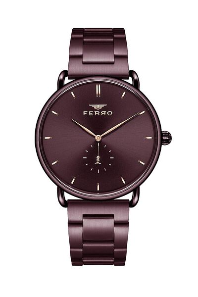 FERRO Men's Wristwatch Plum - Steel Cord F11007A-1071-F