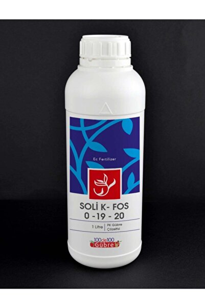 100de100Gübre Sıvı Potasyum Fosfor Karışımı Gübre Soli K-fos Pk 0-19-20 1 Lt