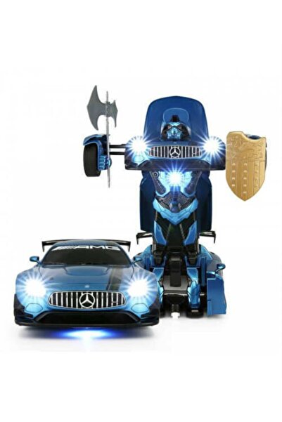 Genel Markalar Mercedes Benz Amg Gt3 Dönüşebilen Robot ve Sesli Işıklı Uzaktan Kumandalı Oyuncak Araba