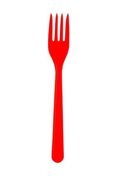 Kazanabil 25Pcs Red Plastic Party and Picnic Fork