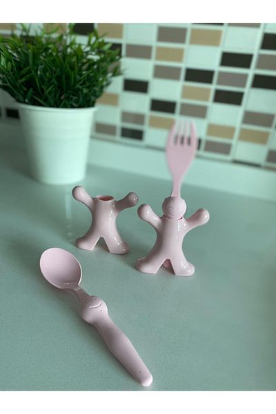 Bayev Child Figured Food Spoon and Fork - Lilac