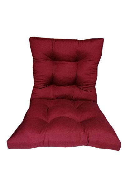 Fitsdekor Arkalıklı Sandalye Minderi Bordo 2 Adet 45x90 Cm-