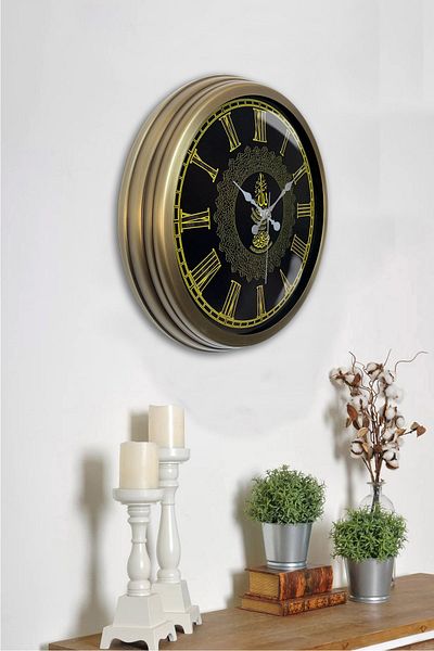 Kasva Concept 40 cm Antique Metal Verse Gift Wall Clock