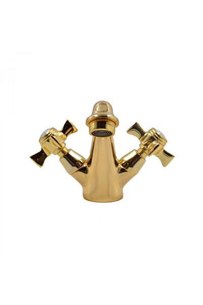 Selin Victoria Ankastre Tek Gövde Kartal Lavabo Bataryası Altın Çevirmeli