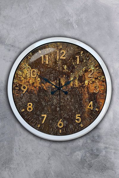 Kasva Concept Ceas de perete retro color metal alb de 40 cm