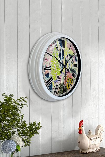 Kasva Concept Gift 40 cm White Metal Modernism Wall Clock