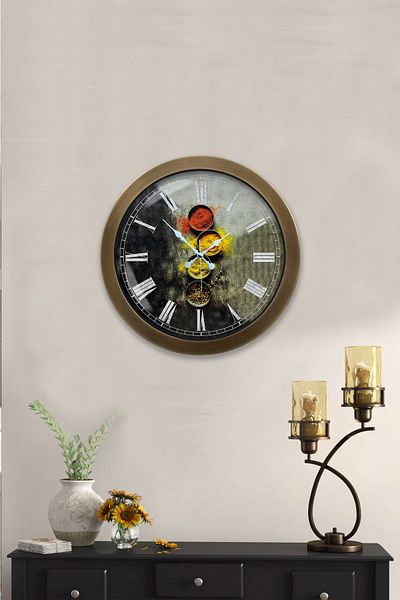 Kasva Concept 36 cm Antique Metal Kitchen Wall Clock